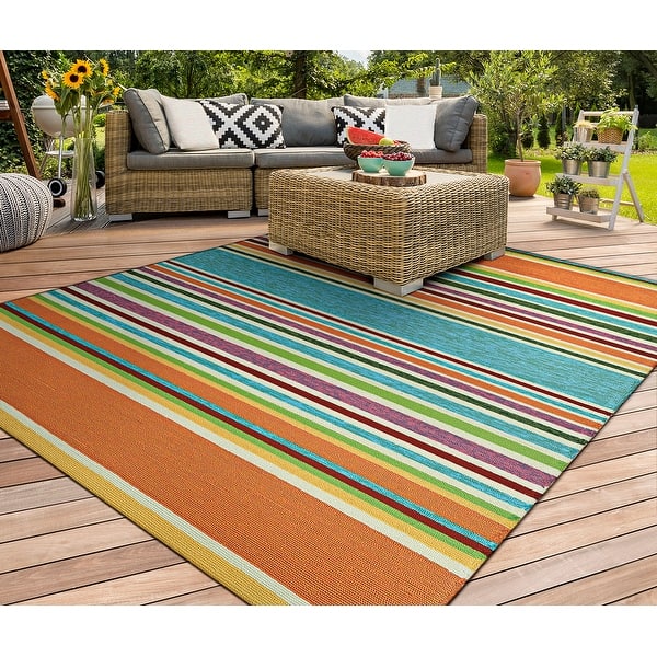 Miami Amber Multicolor Indoor Outdoor Area Rug On Sale Overstock 10437654