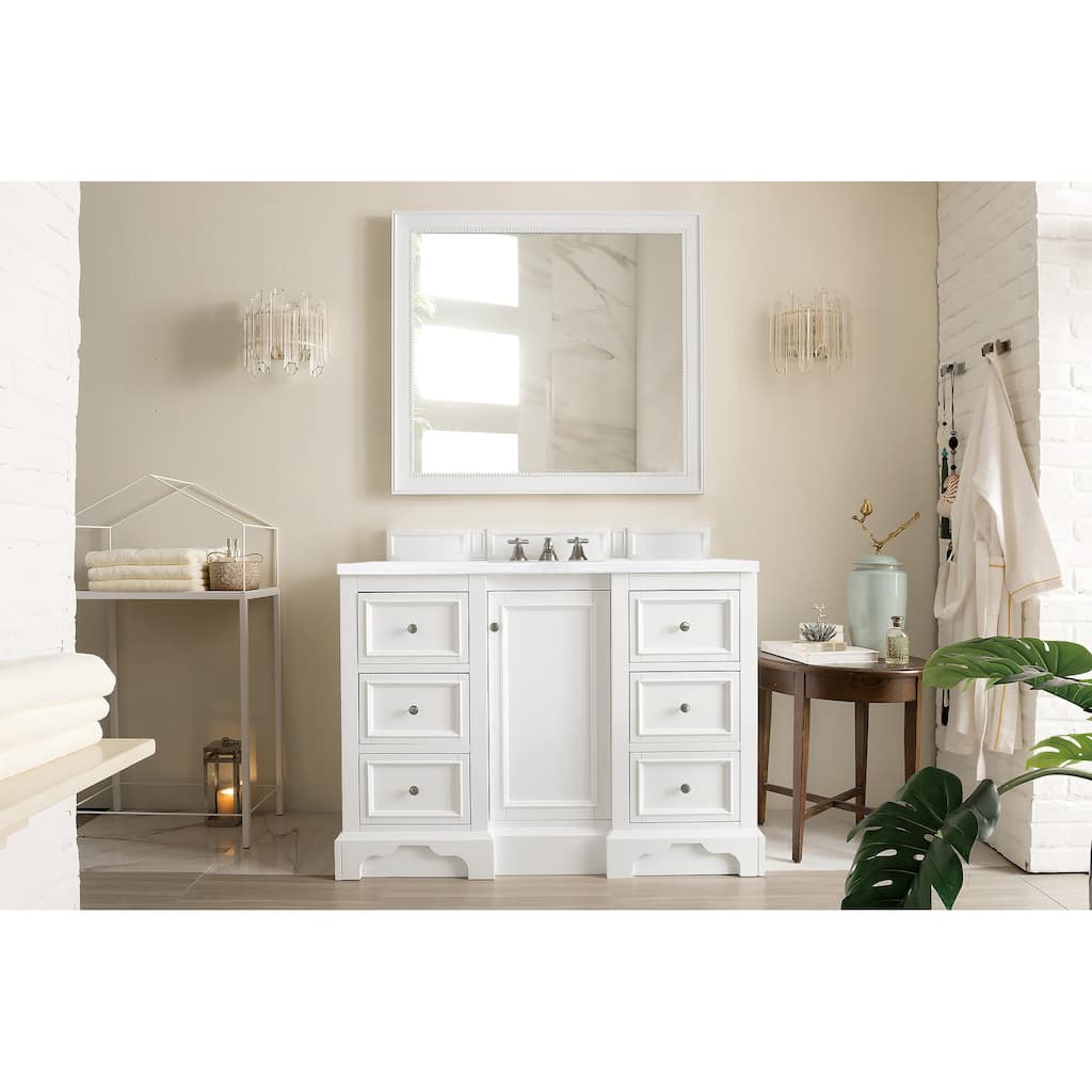 James Martin Vanities De Soto 48" Single Vanity, Bright White