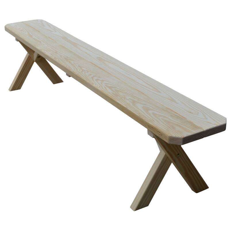 Pressure Treated Pine 6' Crossleg Bench