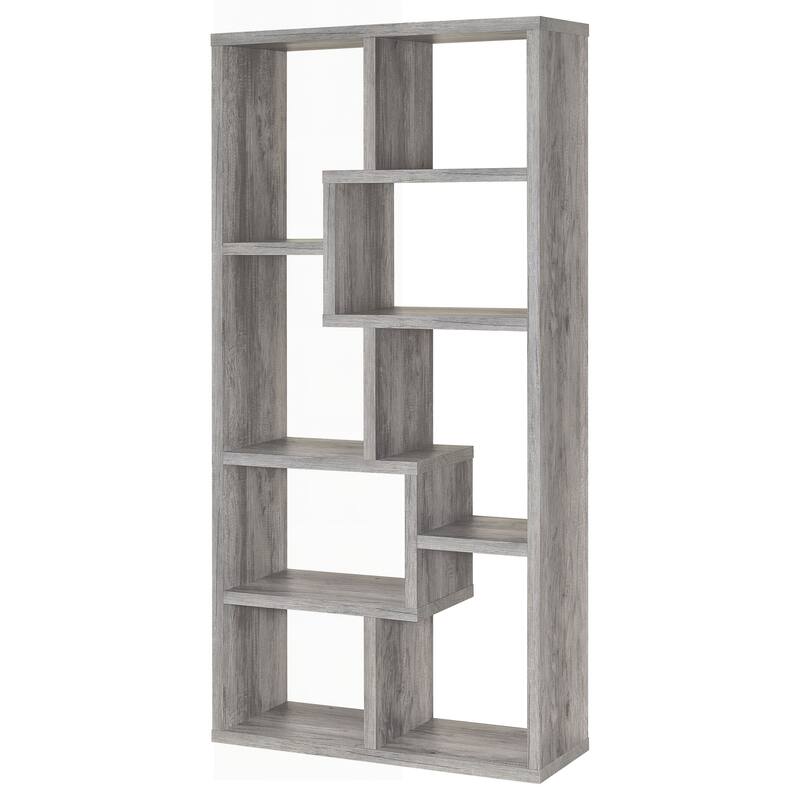Sturdy Geometric Bookcase with Abundant Shelves for Versatile Storage
