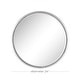 preview thumbnail 5 of 4, Silver Iron Contemporary Wall Mirror 24 x 24 x 1 - 24 x 1 x 24Round