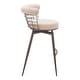 preview thumbnail 2 of 6, Saku Swivel Barstool Beige & Brown