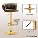 preview thumbnail 128 of 198, Modern Velvet Adjustable Swivel Bar Stools Set of 2