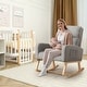 preview thumbnail 38 of 170, HOMYKA 28" Wide Rocking Chair for Nursery with Solid Wood Leg