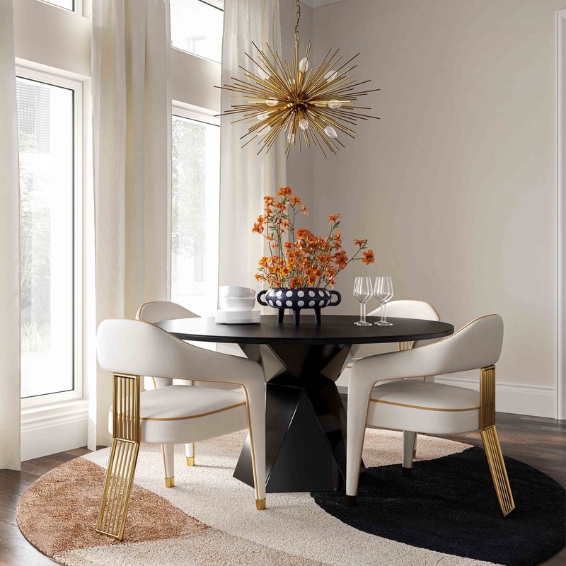 TOV Furniture Corralis Cream Linen Dining Chair