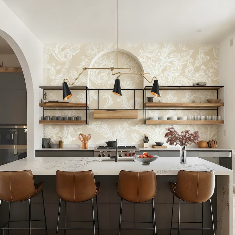 Modern 3-Light 49.5"L Black Gold Linear Chandelier Metal Industrial Island Lights for Dining Room - 49.5 "