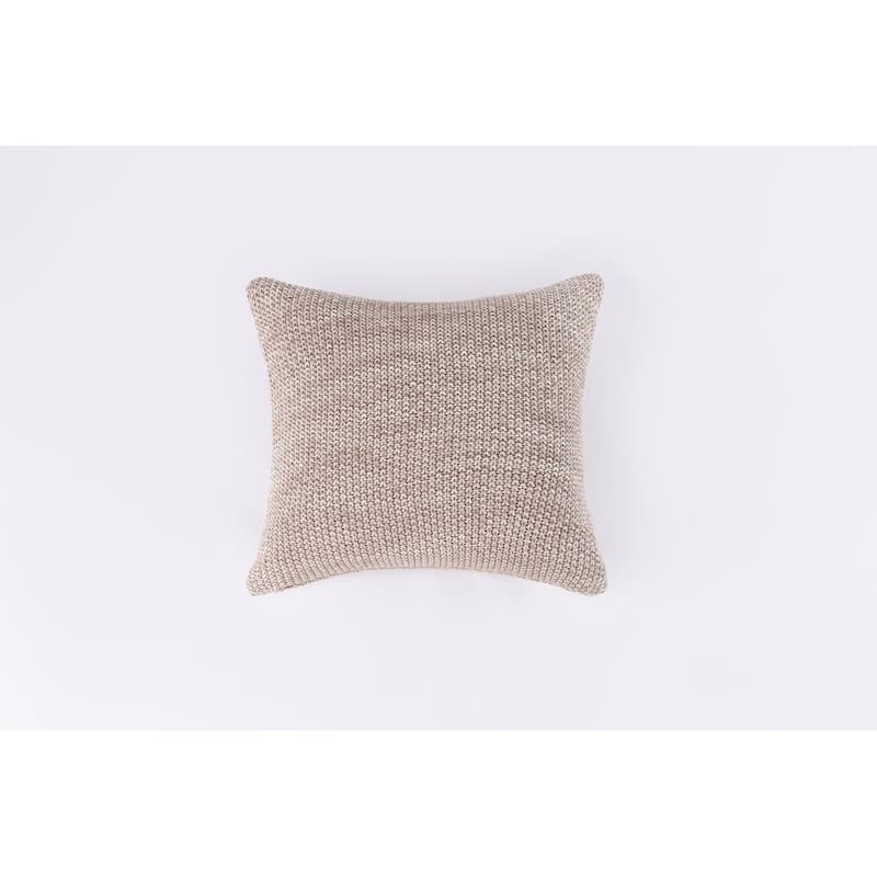 Egan, Cotton Knit, Stone, Euro Sham