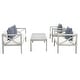 preview thumbnail 15 of 61, SAFAVIEH Outdoor Montez 4-Piece Conversation Patio Set with Accent Pillows