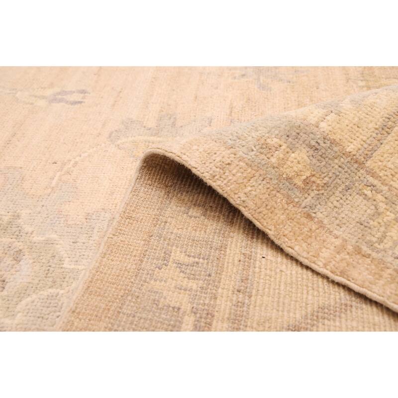 ECARPETGALLERY Hand-knotted Peshawar Oushak Tan Wool Rug - 9'0 x 11'9