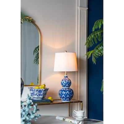 A&B Home Round Two-Tiered Ceramic Vase Lamp