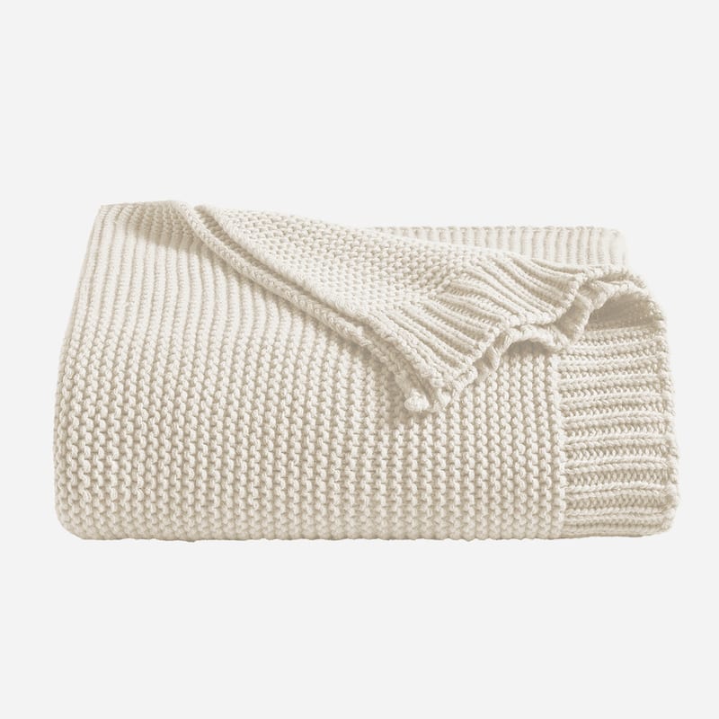 Splendid Synder 100% Acrylic Sweater Knit 50"x70" Throw Blanket - Sugar