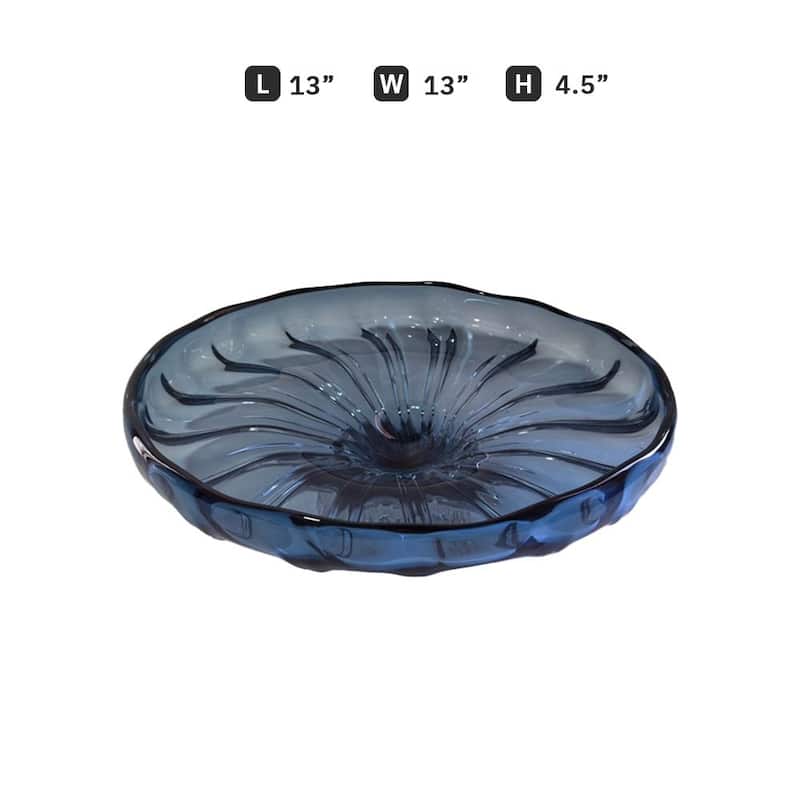 Aria Home Glass Pedestal Centerpiece Bowl Decorative Table Accent