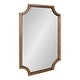 preview thumbnail 127 of 134, Kate and Laurel Hogan Scalloped Wood Framed Mirror 24x36 - Rustic Brown