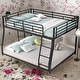 preview thumbnail 1 of 11, Full XL over Queen Metal Floor Bunk Bed,Sturdy Frame for Home