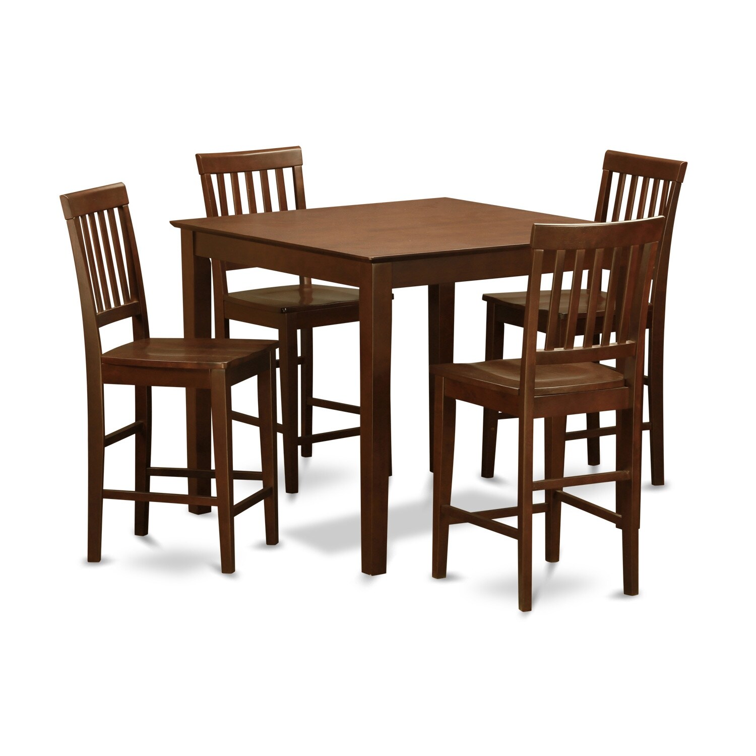 Shop Black Friday Deals On Mahogany Square Counter Height Table And 4 Counter Height Chairs 5 Piece Dining Set On Sale Overstock 10201132