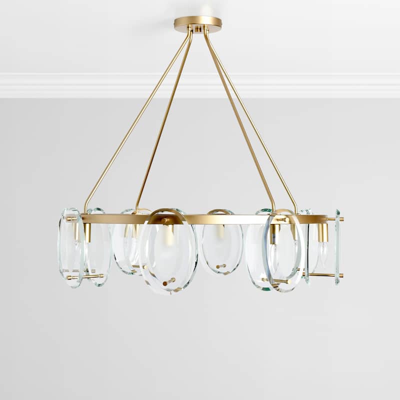 Gina 8-Light Gold Chandelier by Kosas Home