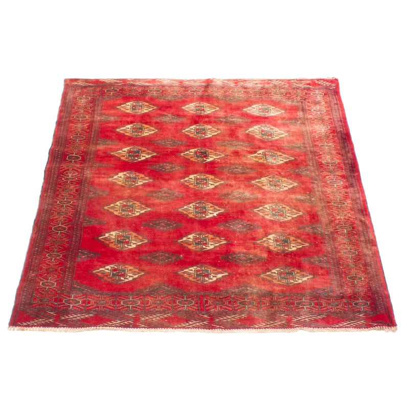 ECARPETGALLERY Hand-knotted Baluch Red Wool Rug - 4'7 x 5'10