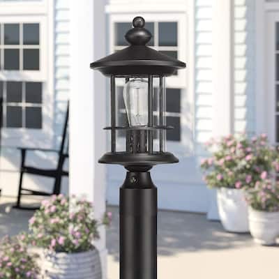 Dusk to Dawn Outdoor Post Light, Outdoor Lighting - 8" x 8" x 16.6"