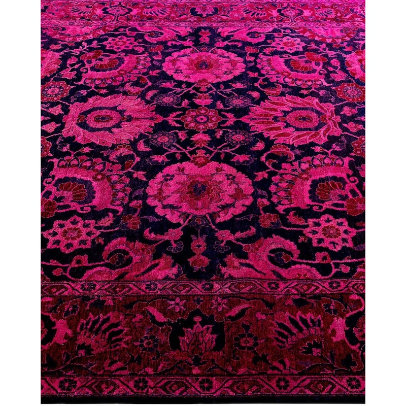 Contemporary Overdyed Wool Hand Knotted Area Rug - 6' 1" x 8' 8"