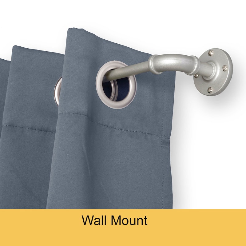Kenney Adler 5/8" Indoor/Outdoor Rust-Resistant Wrap Around Curtain Rod