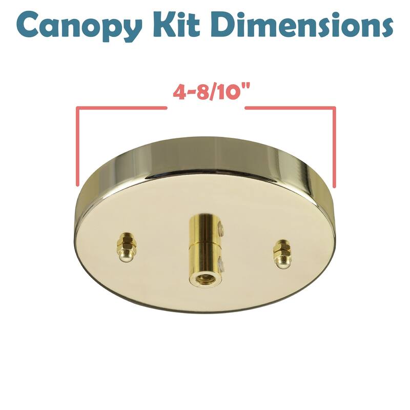 Aspen Creative Canopy Kit Chandelier & Light Fixture Accessories, Brass