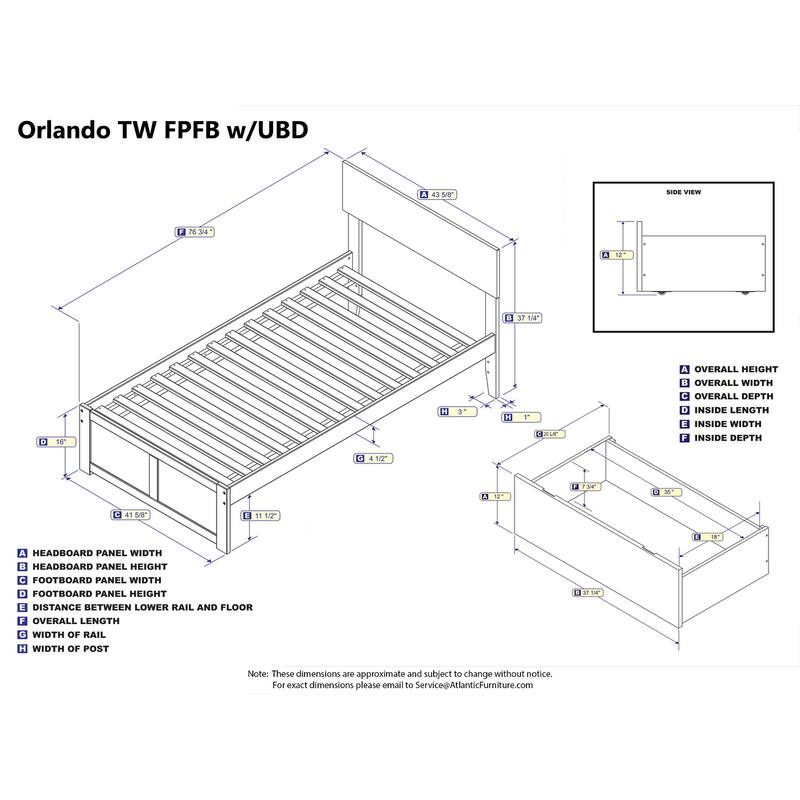 Platform Bed - Storage Drawers & Flat Panel Footboard - Modern Bedroom Furniture