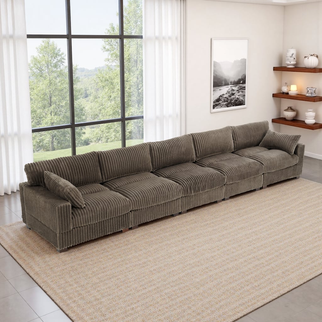 U-shaped Modular Sectional Set Upholstered Sofa Couch