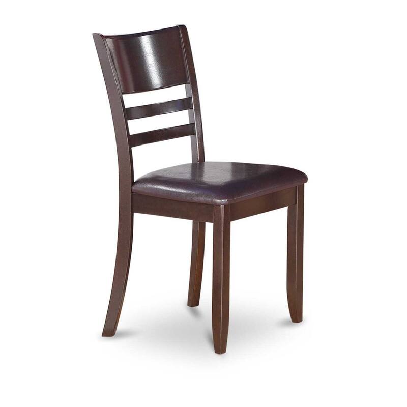HomeStock 5-Piece Rectangle Cappuccino Finish Solid Wood Top Dining table with 4 Chairs
