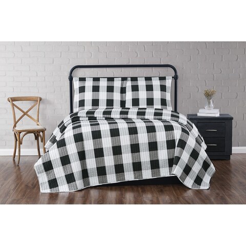 Truly Soft Everday Buffalo Plaid Printed Quilt Sets