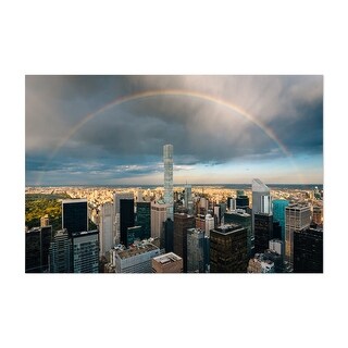 New York City Manhattan Rainbow Over Midtown 02 Art Print/Poster - Bed ...