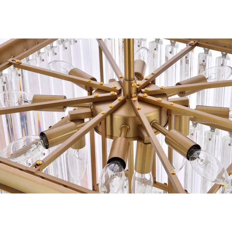 Indigo Home 21.5 inch square crystal chandelier