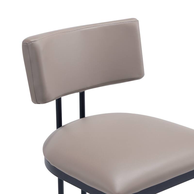 Manhattan Comfort Juno Metal Vegan Leather Side Chair