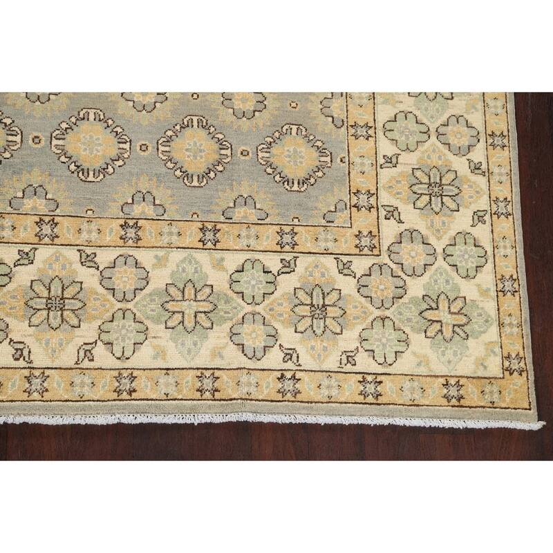 Geometric Khotan Oriental Area Rug Wool Hand-knotted Living Room Carpet - 9'0" x 11'6"