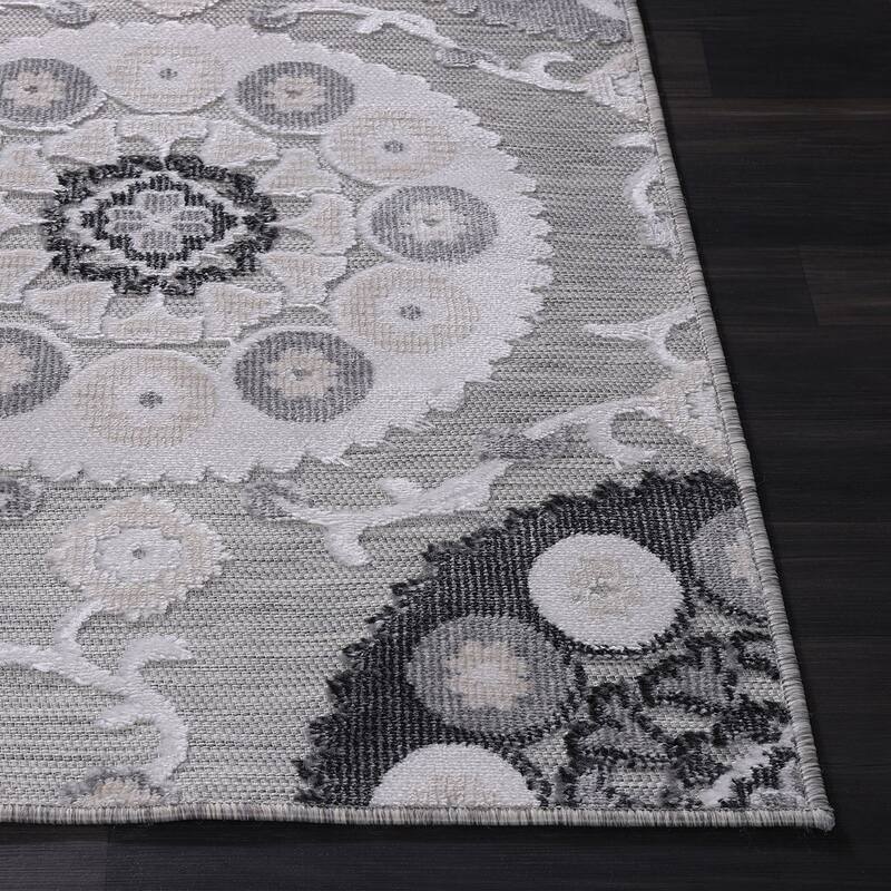 Beverly Rug Equator Medallion Bohemian Indoor Outdoor Area Rug