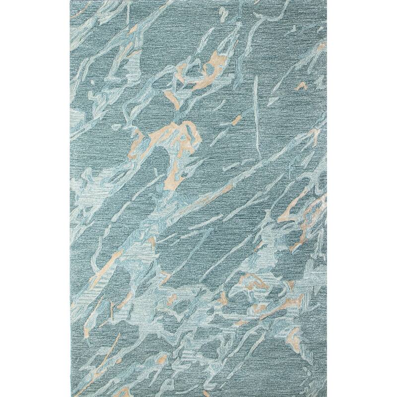Bashian Katelynn Teal Contemporary Area Rug