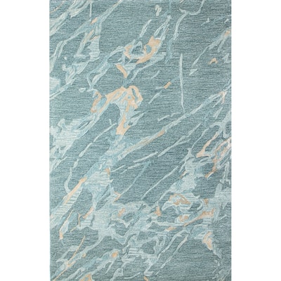 Bashian Katelynn Teal Contemporary Area Rug