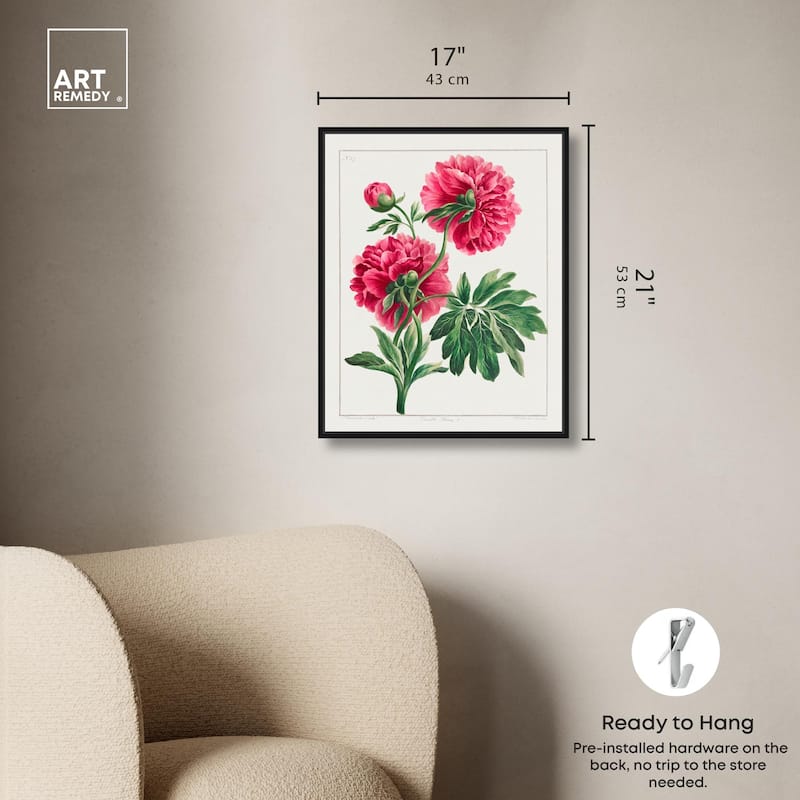 Double Peony (1789) Canvas by Art Remedy
