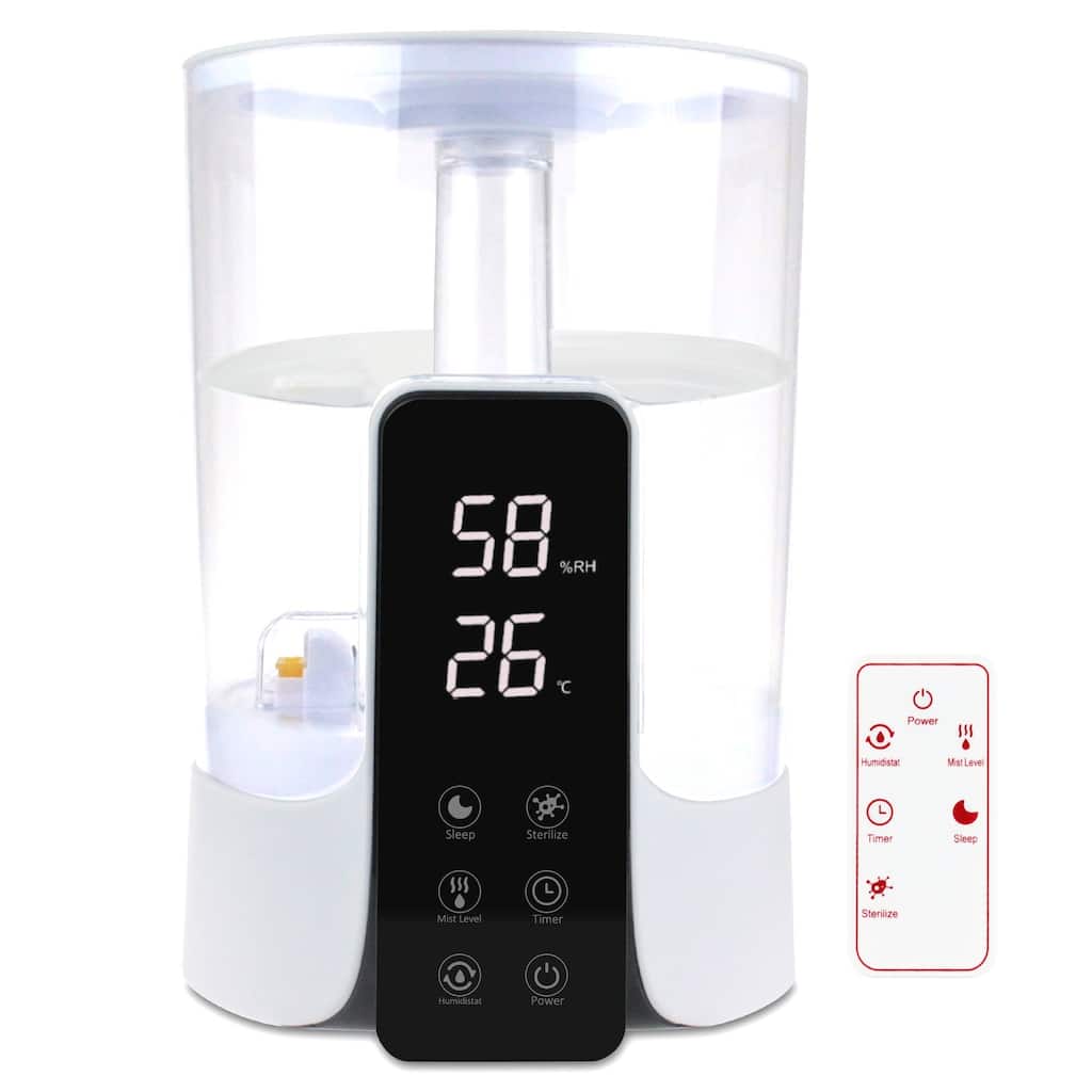 1.6 Gal. Warm & Cool Mist Top Fill Ultrasonic Smart Wifi Humidifier