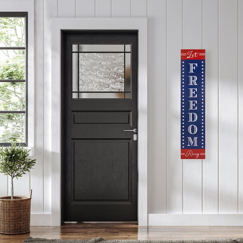 Let Freedom Ring Patriotic Wooden Wall Sign - 36"