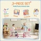preview thumbnail 5 of 5, Height Adjustable Toddler Table with 2 Chairs and Storage, 3-Piece Kids Activity Set for Drawing and Crafts, Ages 18 Months