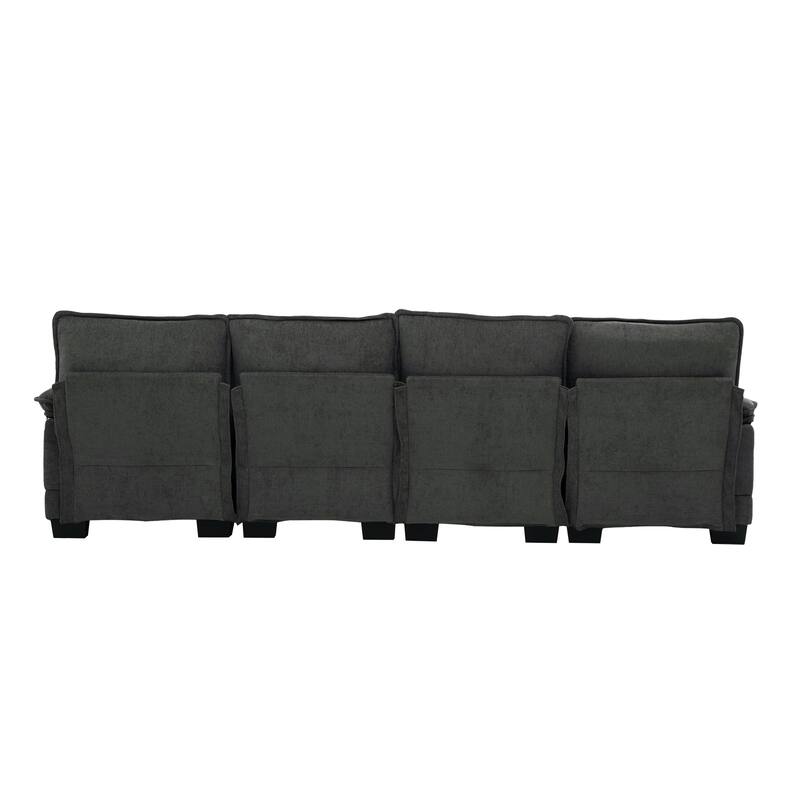 GDFStudio - U Shaped 110" Chenille Modular Cloud Sectional Couches