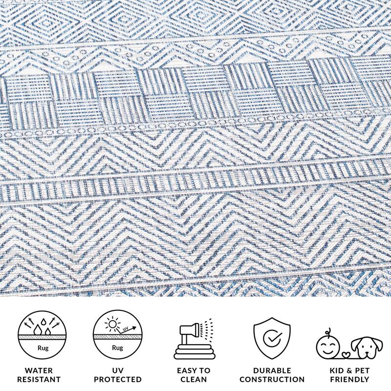 SAFAVIEH Courtyard Rozenn Indoor/ Outdoor Waterproof Patio Backyard Rug