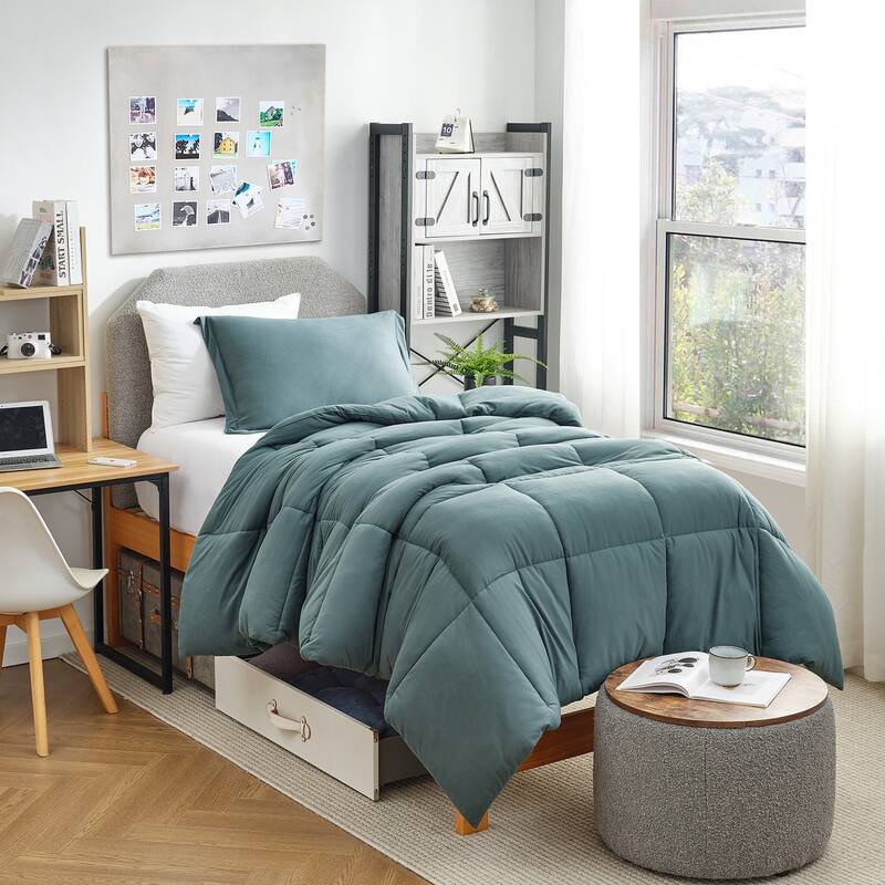 In The Thick of It - Coma Inducer® Plush Comforter Set - Twin XL - Balsam Green