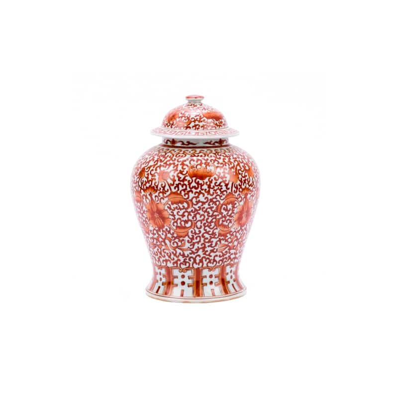 Handmade Twisted Lotus Temple Decorative Jar