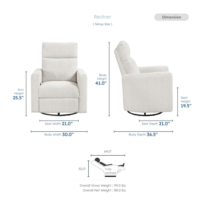 Lavra Swivel Glider Reclining Chair