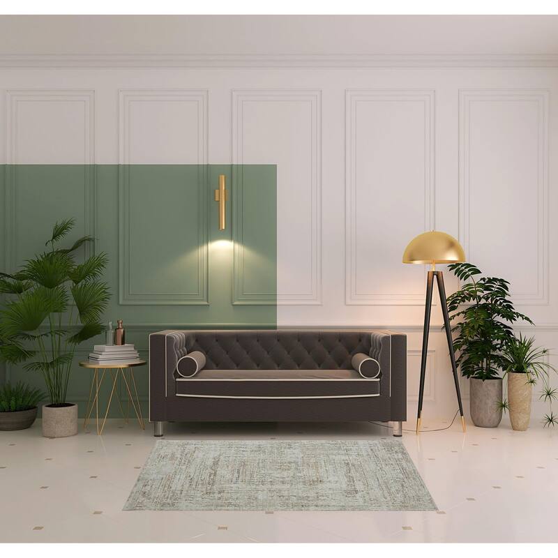 Teji Distressed Abstract Area Rug By HomeRoots - 4' x 6'