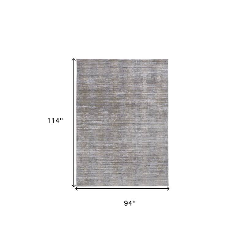 Wumih Power Loomed Abstract Modern Non Skid Area Rug By HomeRoots - 8' x 10'