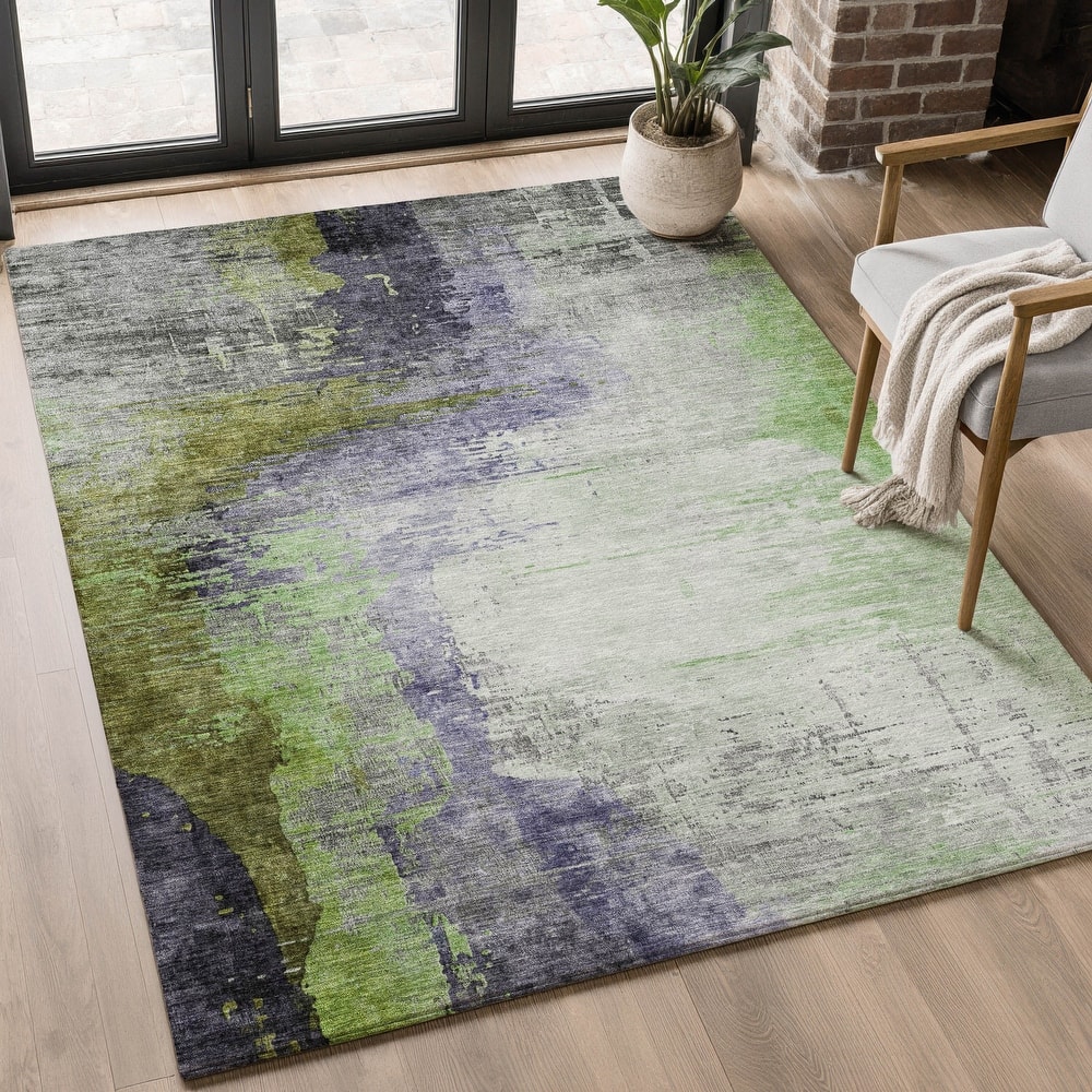 Premium Washable Super Soft Abstract Soid Mayfield Rug