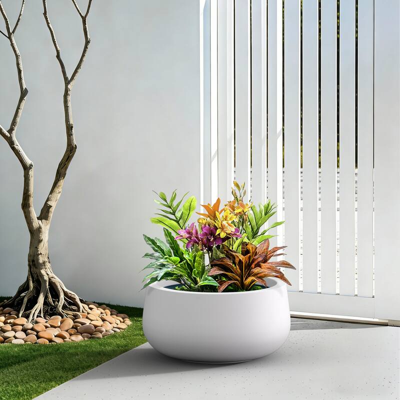 Concrete Round Planter / Pot Indoor & Outdoro Planter Bowl