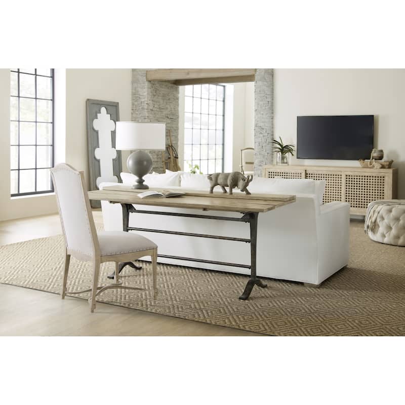 Hooker Furniture Ciao 72" Wide Poplar Top Metal Console Table